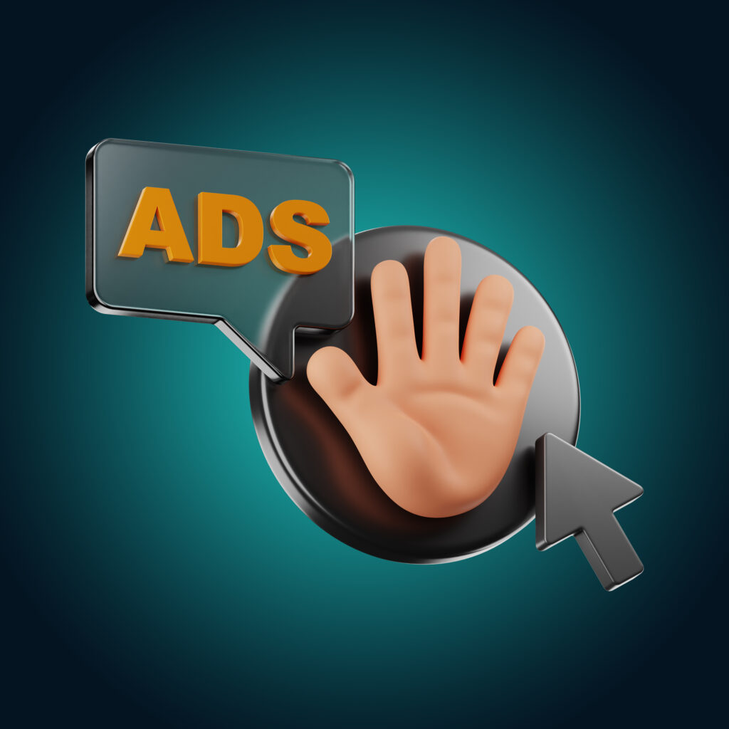 premium-web-page-ad-click-icon-3d-rendering-isolated-background